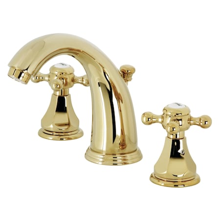Kingston Brass KB4982BX Widespread Bathroom Faucet with Pop-Up Drain, Polished Brass KB4982BX